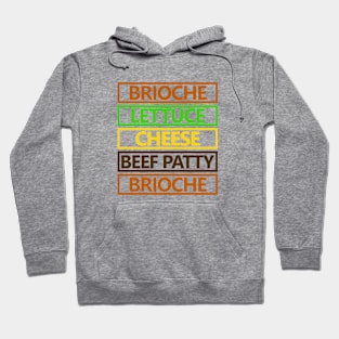 Burger Minimalistic Typography Hoodie